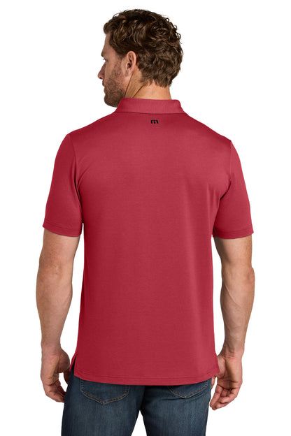 Custom Embroidered TravisMathew Glenview Solid Polo TMA41461,Scooter Red