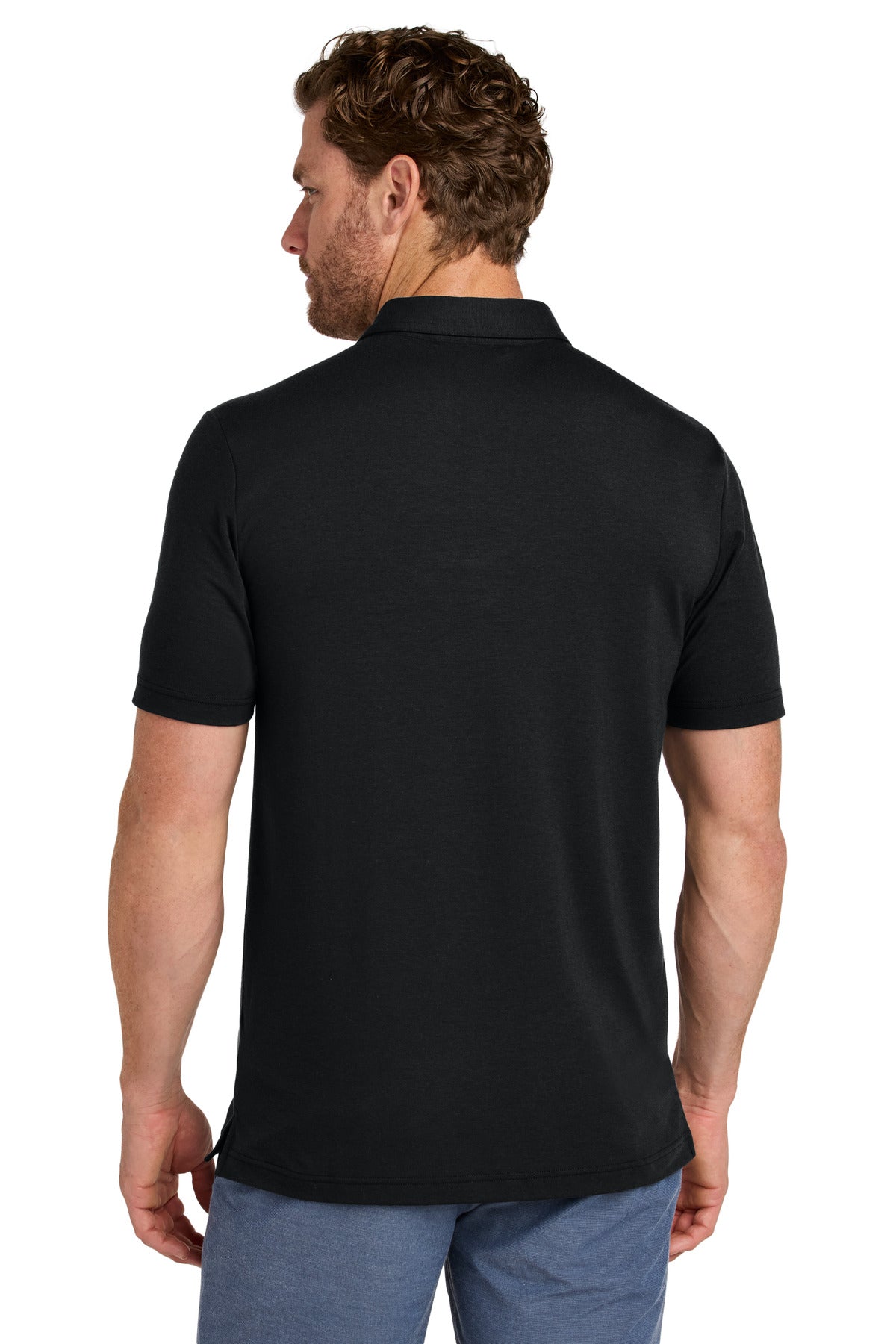 Custom Embroidered TravisMathew Glenview Stripe Polo TMA41462,Black