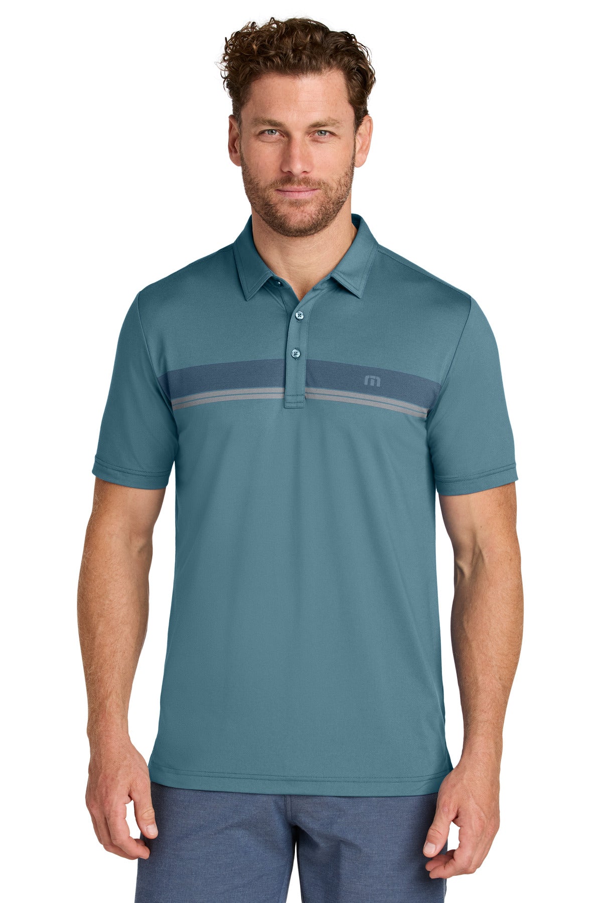 Custom Embroidered TravisMathew Polos/Knits in Stellar Blue
