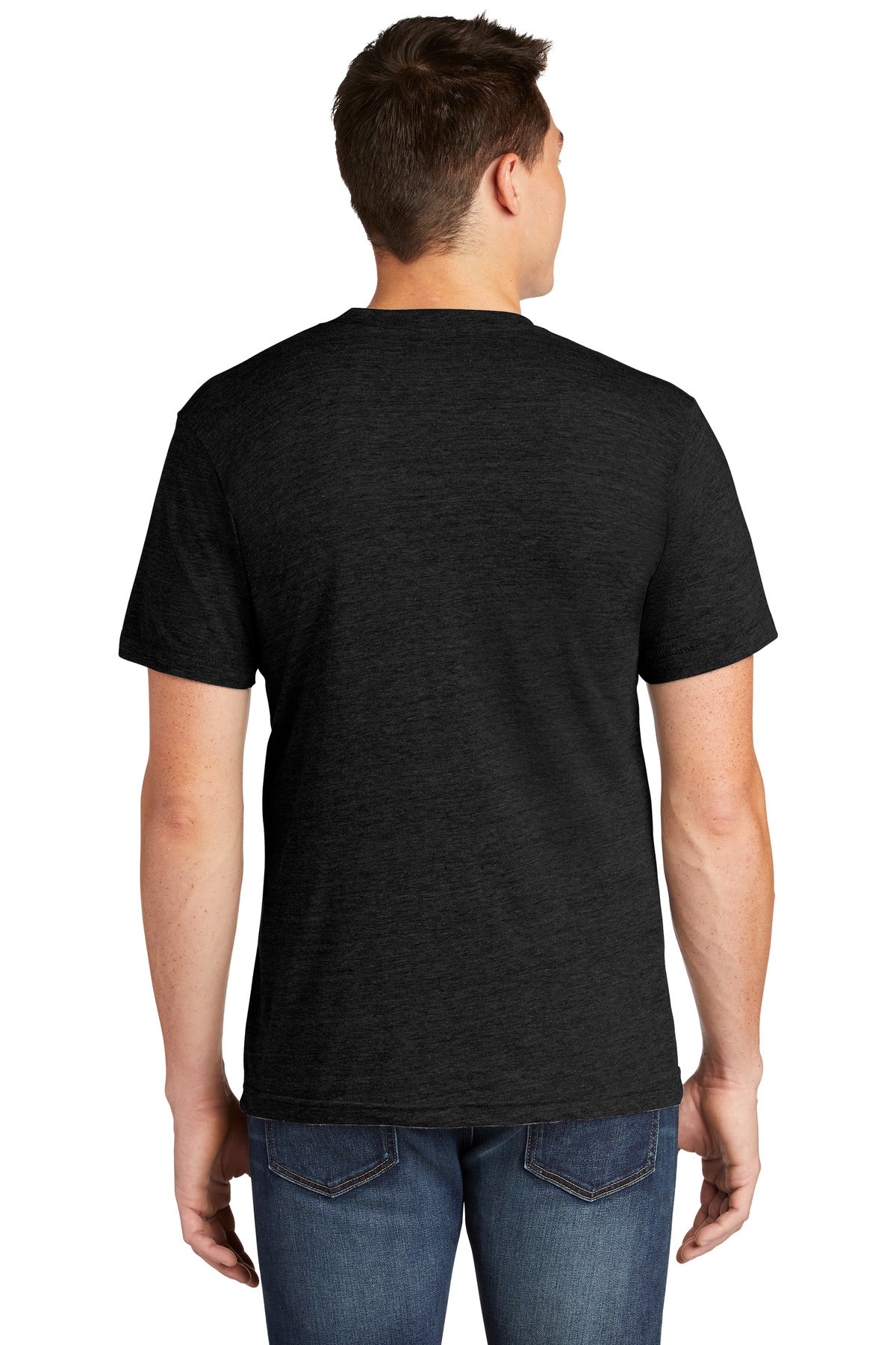Custom Embroidered American Apparel  Tri-Blend Short Sleeve Track T-Shirt TR401,Tri Black