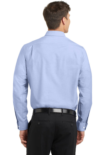 Custom Embroidered Port Authority Tall SuperPro Oxford Shirt. TS658,Oxford Blue