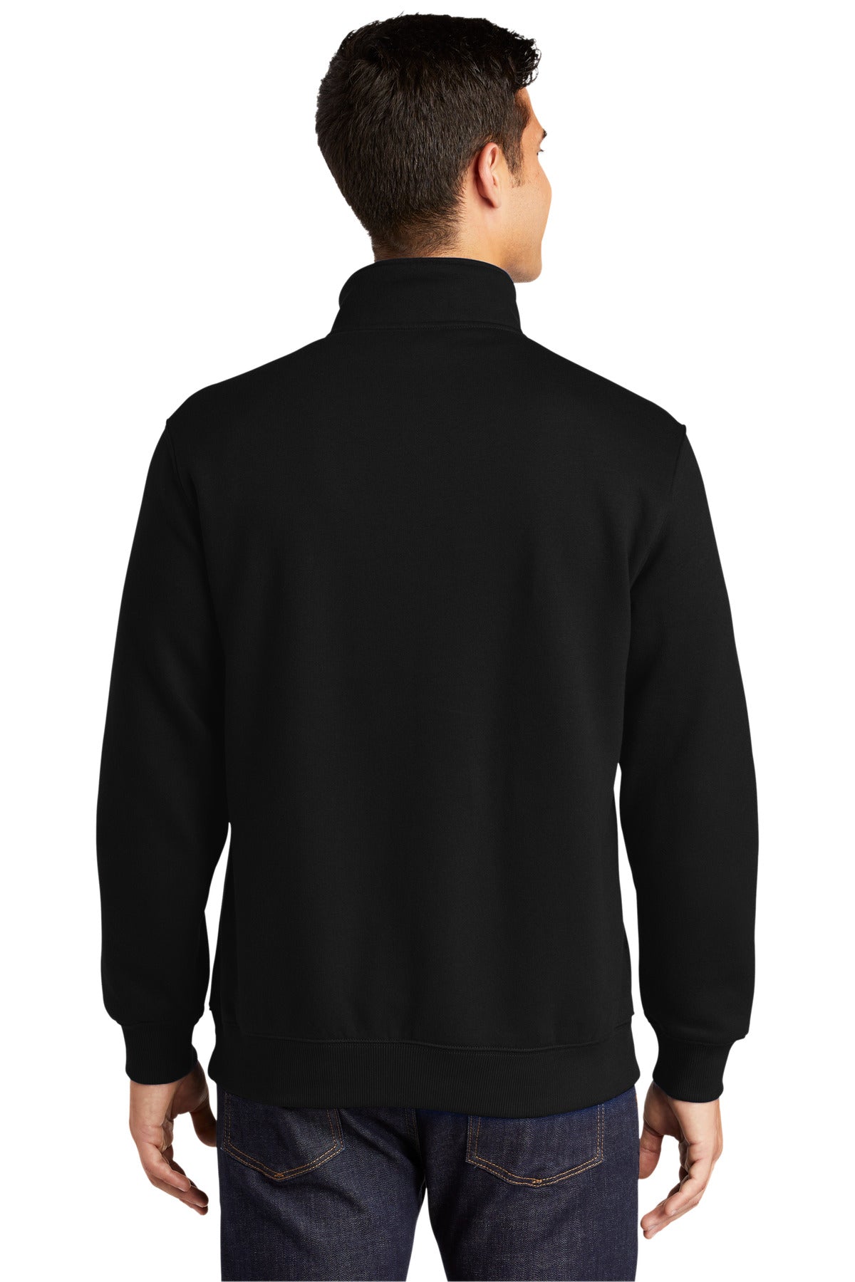Custom Embroidered Sport-Tek Tall 1/4-Zip Sweatshirt. TST253,Black