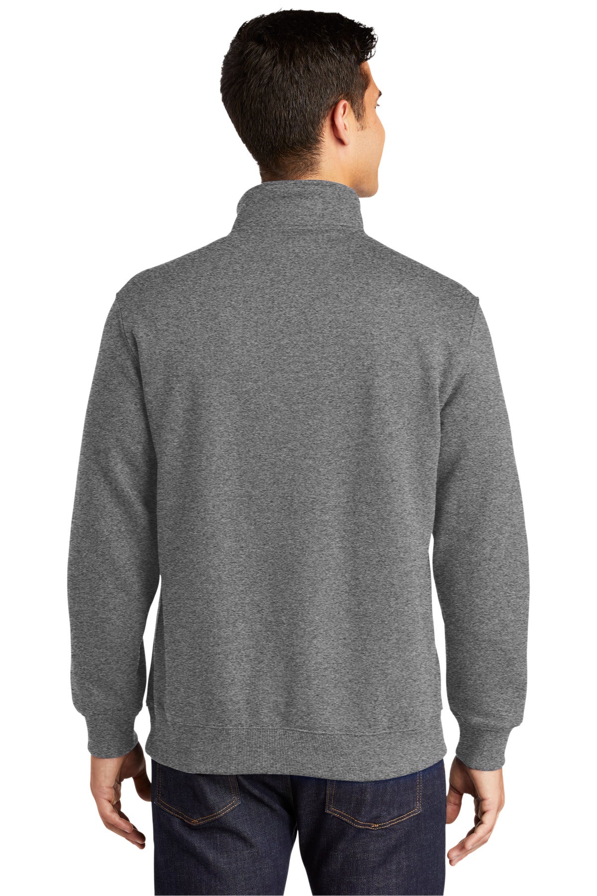 Custom Embroidered Sport-Tek Tall 1/4-Zip Sweatshirt. TST253,Vintage Heather