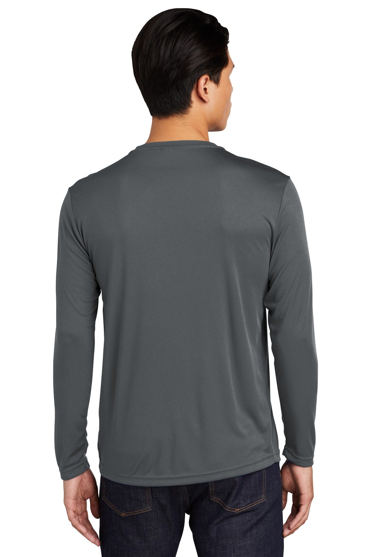 Custom Embroidered Sport-Tek Tall Long Sleeve PosiCharge Competitor Tee. TST350LS,Iron Grey