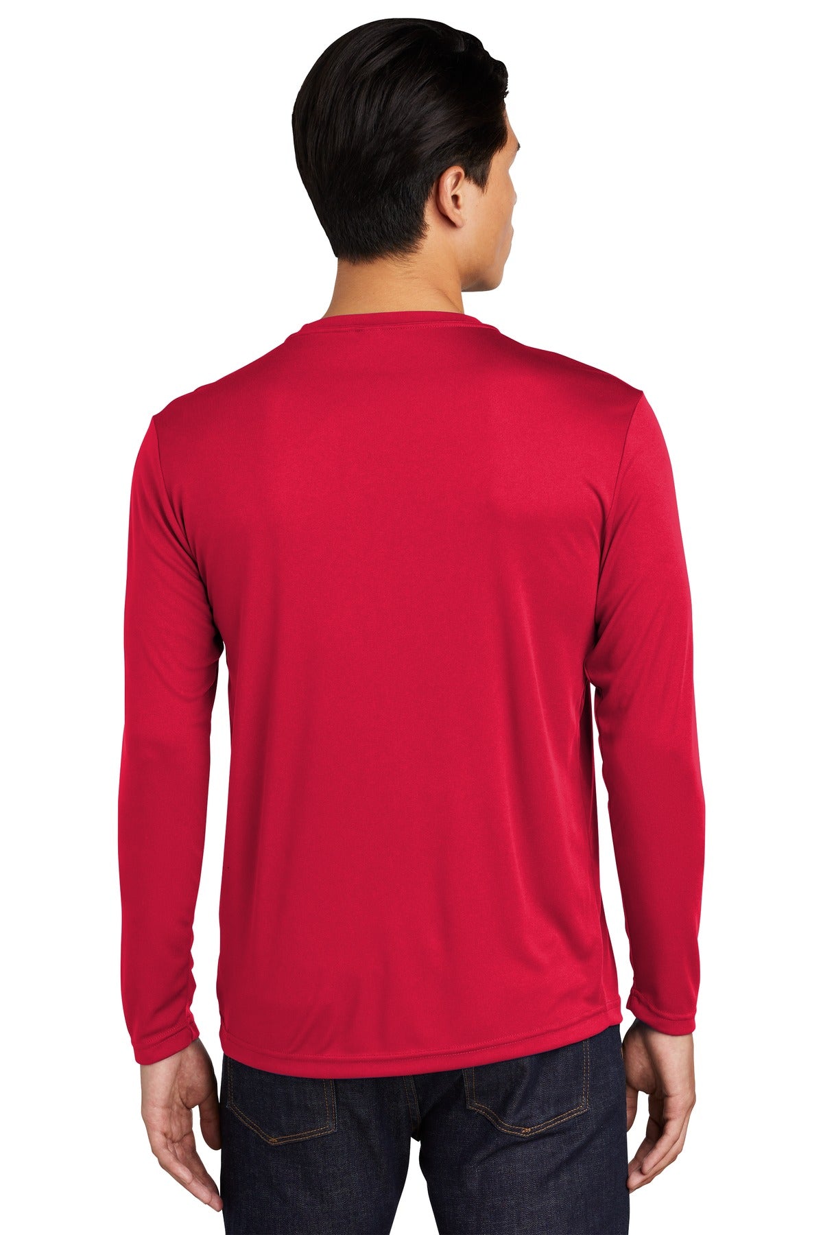 Custom Embroidered Sport-Tek Tall Long Sleeve PosiCharge Competitor Tee. TST350LS,True Red