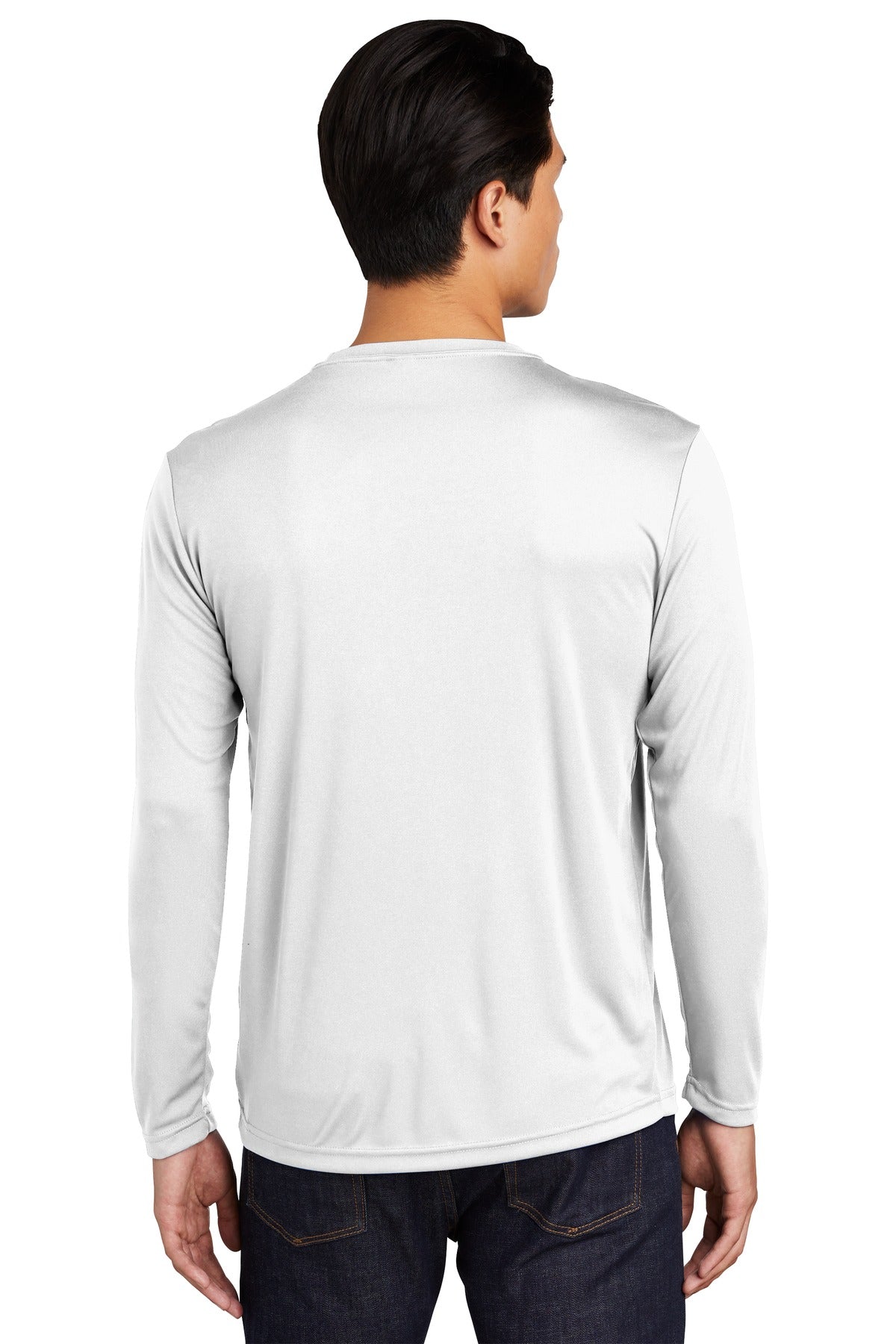 Custom Embroidered Sport-Tek Tall Long Sleeve PosiCharge Competitor Tee. TST350LS,White
