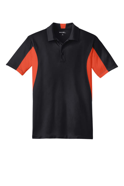 Custom Embroidered Sport-Tek Polos/Knits in Black/ Deep Orange