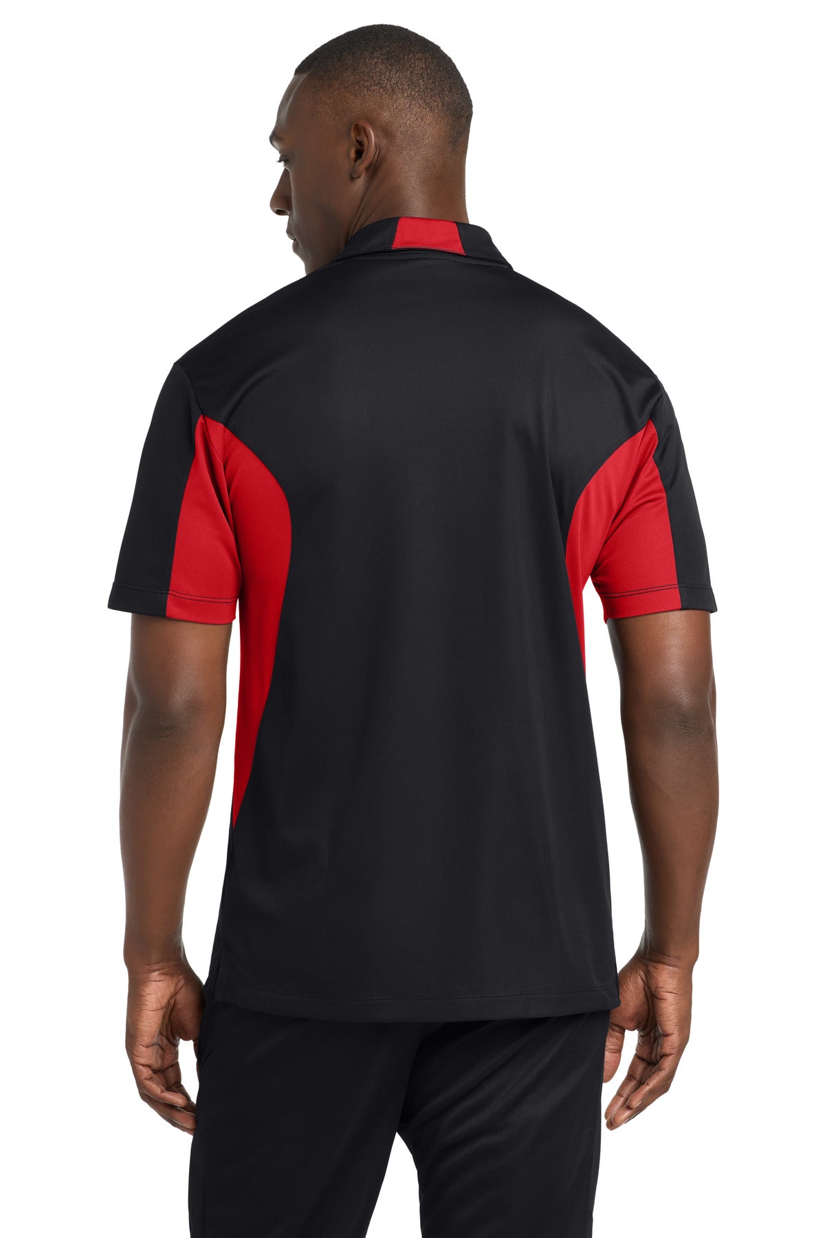 Custom Embroidered Sport-Tek Polos/Knits in Black/ True Red