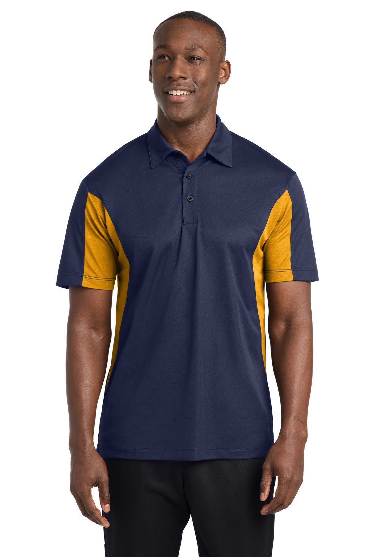 Custom Embroidered Sport-Tek Polos/Knits in True Navy/ Gold
