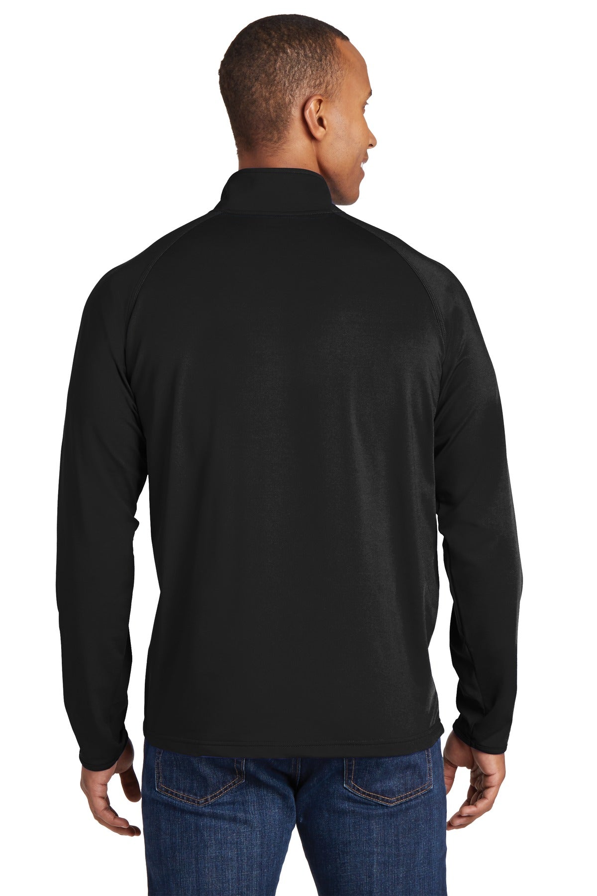 Custom Embroidered Sport-Tek Tall Sport-Wick Stretch 1/4-Zip Pullover. TST850,Black