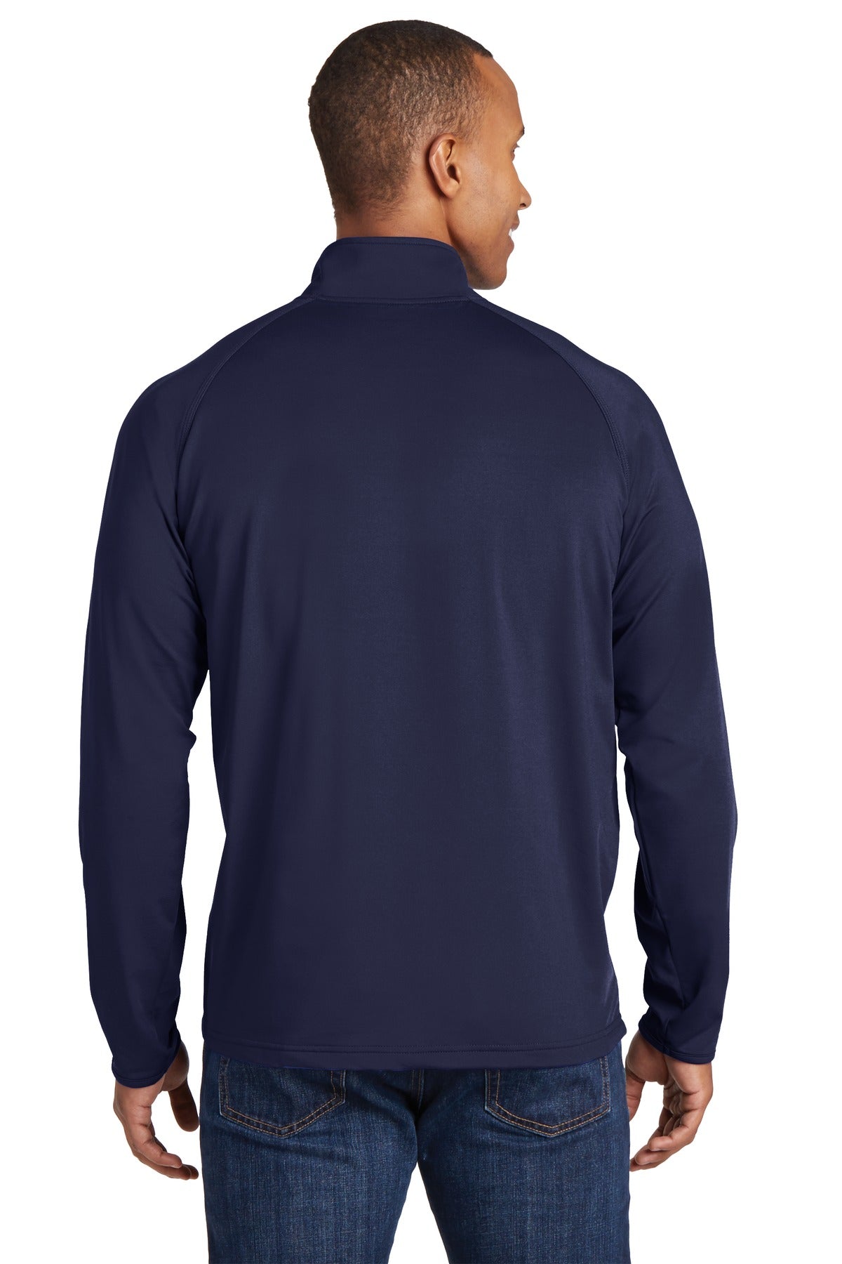 Custom Embroidered Sport-Tek Tall Sport-Wick Stretch 1/4-Zip Pullover. TST850,True Navy