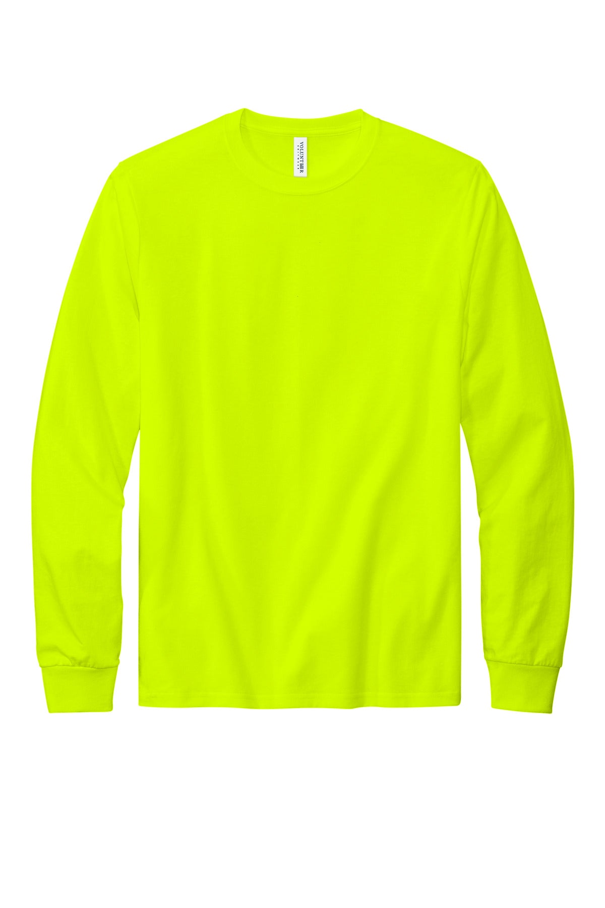 Custom Embroidered Volunteer Knitwear T-Shirts  in Safety Green