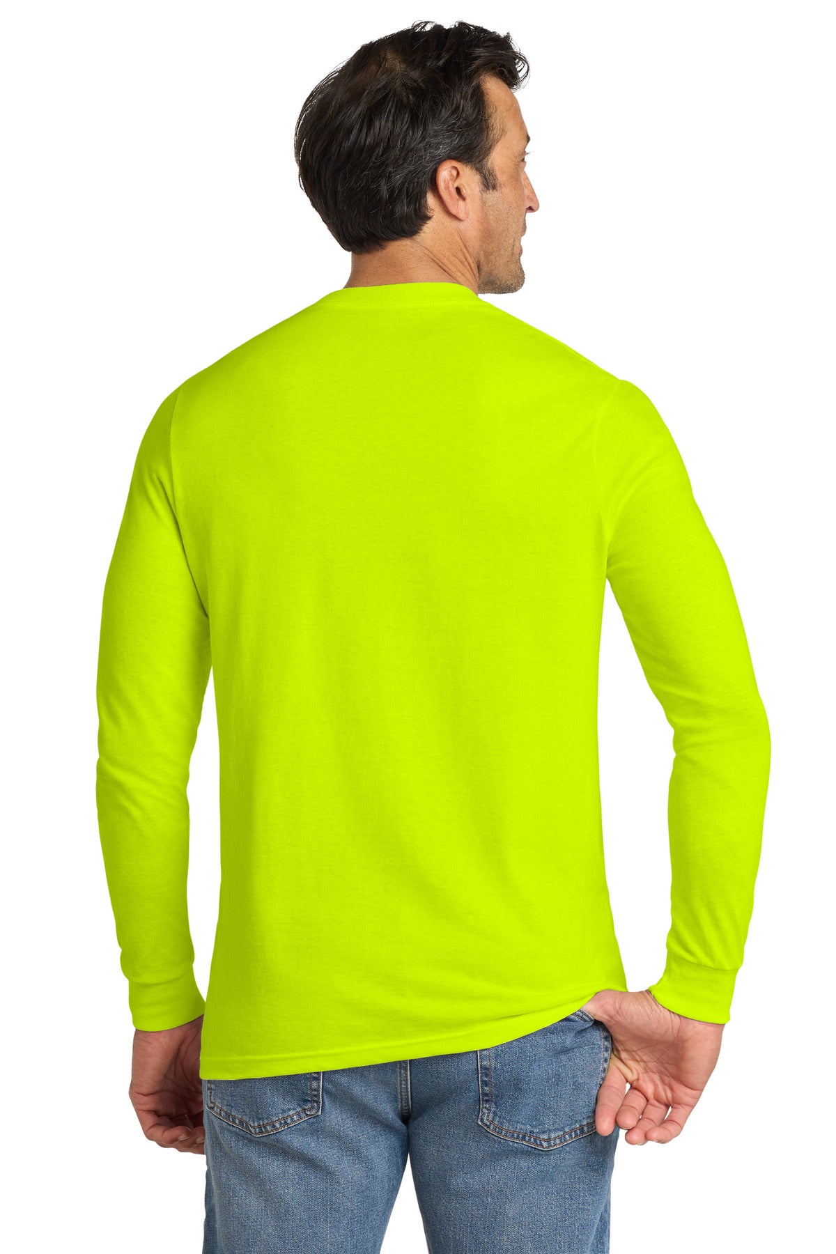 Custom Embroidered Volunteer Knitwear T-Shirts  in Safety Green