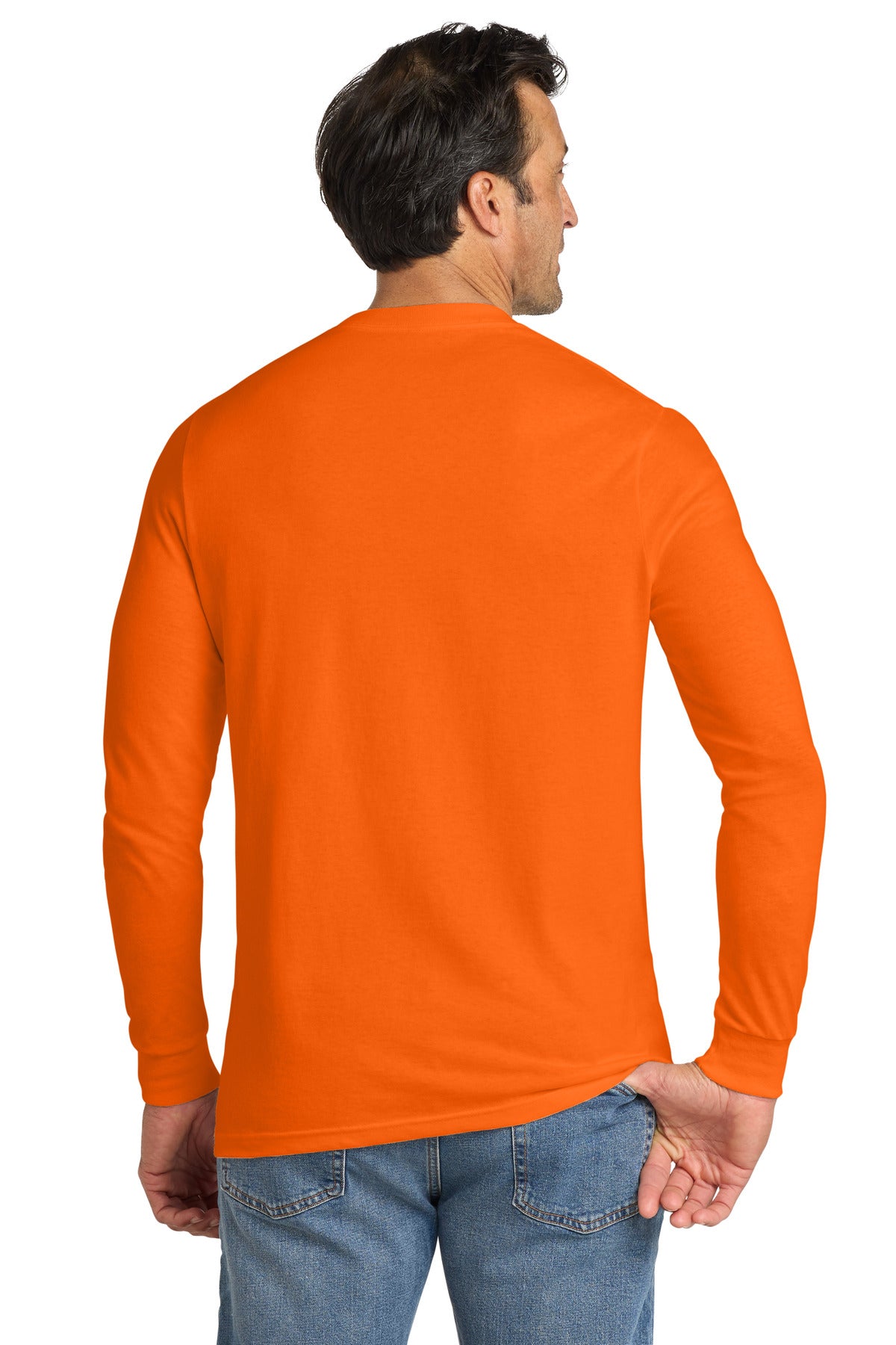 Custom Embroidered Volunteer Knitwear T-Shirts  in Safety Orange