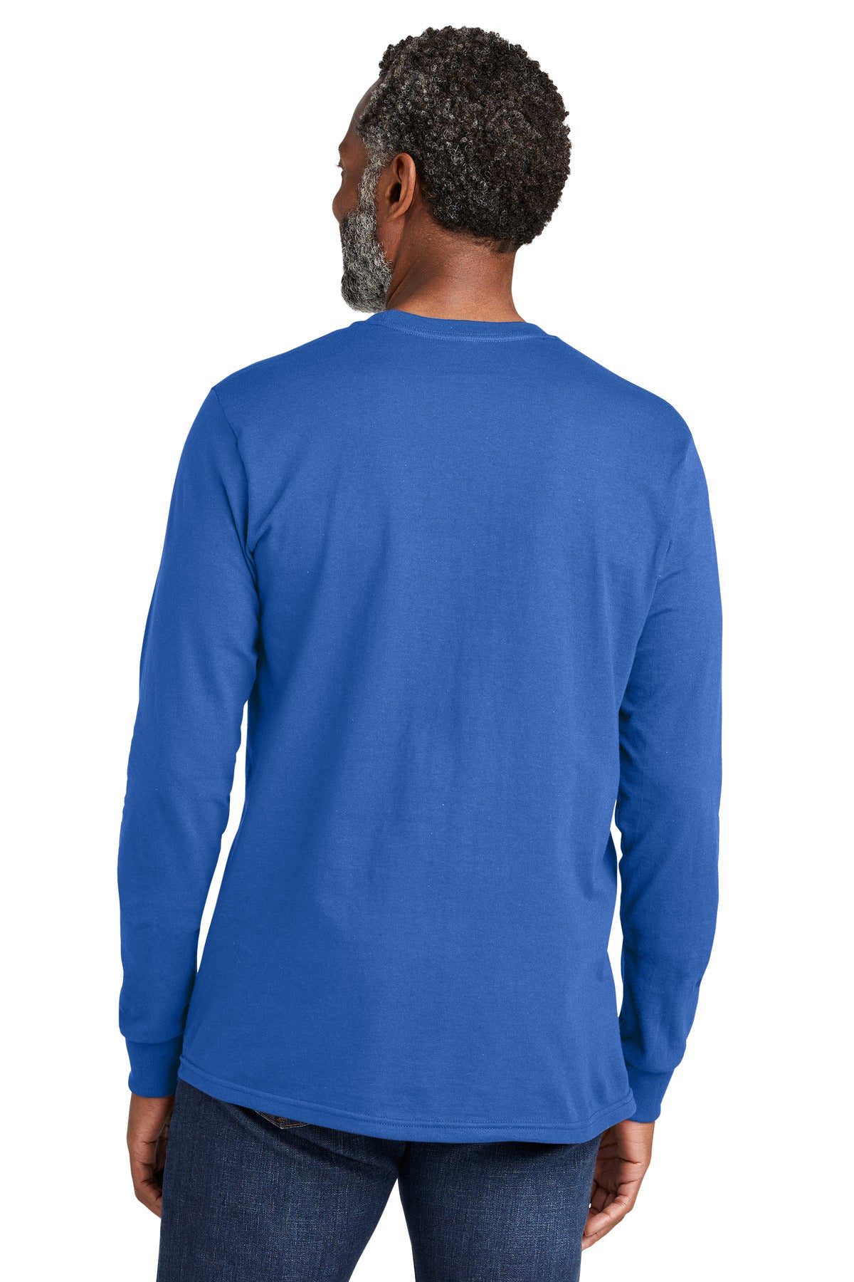 Custom Embroidered Volunteer Knitwear All-American Long Sleeve Tee VL100LS,True Royal