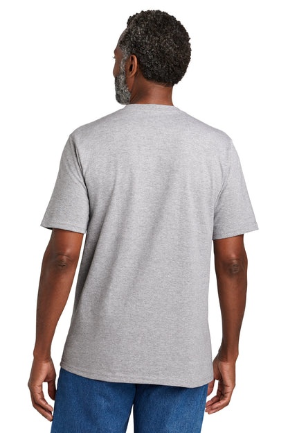 Custom Embroidered Volunteer Knitwear All-American Pocket Tee VL100P,Athletic Heather