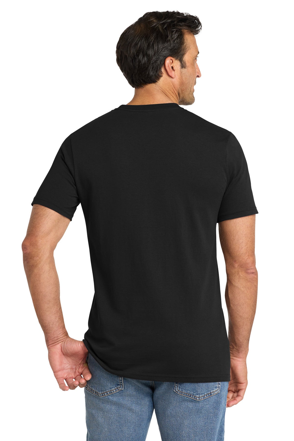 Custom Embroidered Volunteer Knitwear T-Shirts  in Deep Black