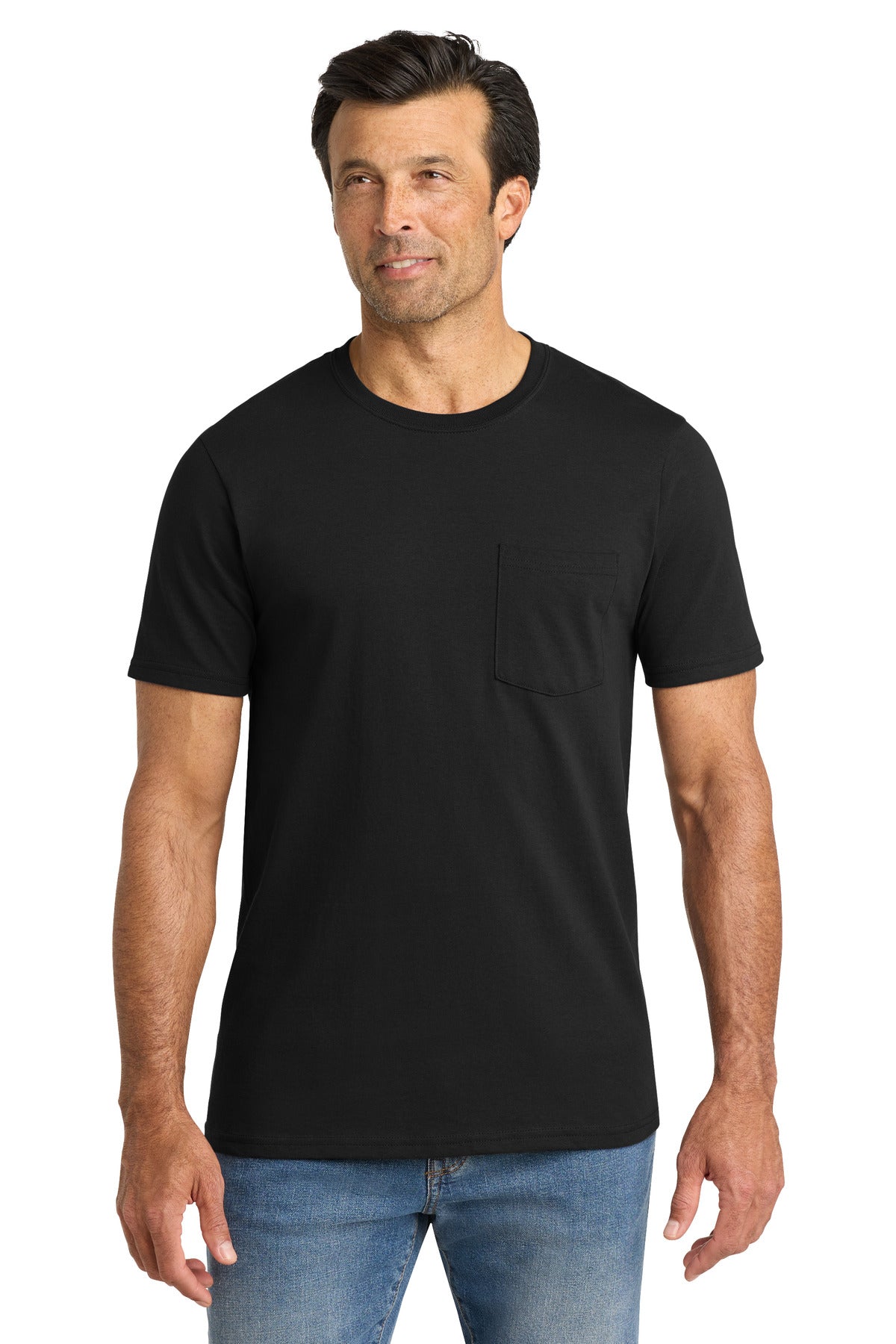 Custom Embroidered Volunteer Knitwear T-Shirts  in Deep Black