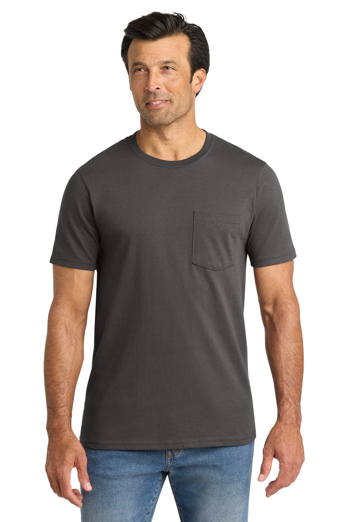 Custom Embroidered Volunteer Knitwear T-Shirts  in Grey Steel