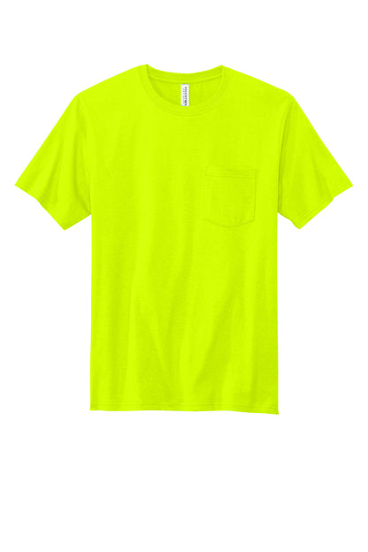 Custom Embroidered Volunteer Knitwear T-Shirts  in Safety Green