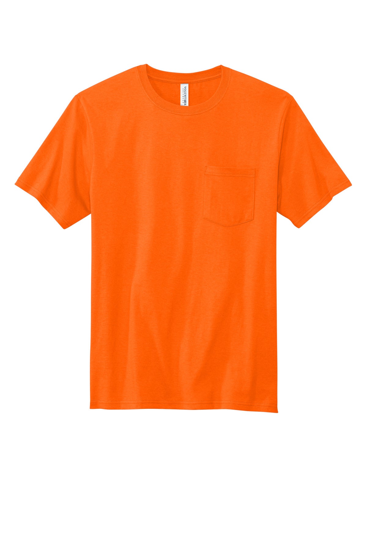 Custom Embroidered Volunteer Knitwear T-Shirts  in Safety Orange