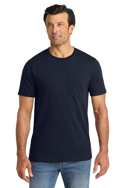 Custom Embroidered Volunteer Knitwear T-Shirts  in Strong Navy