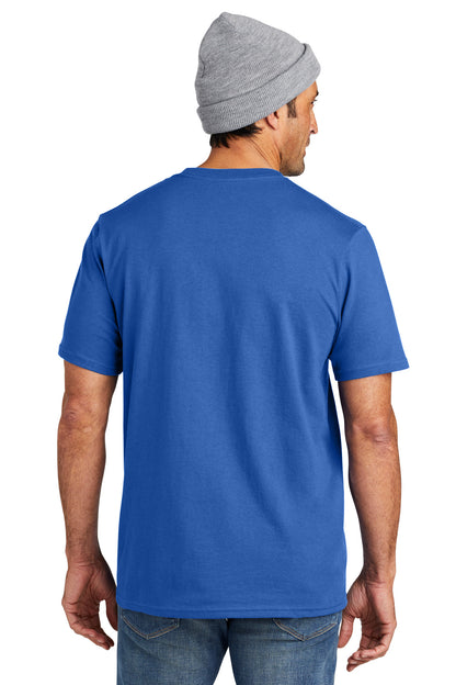Custom Embroidered Volunteer Knitwear All-American Pocket Tee VL100P,True Royal