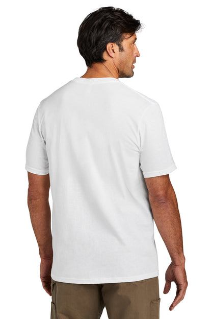 Custom Embroidered Volunteer Knitwear All-American Pocket Tee VL100P,White