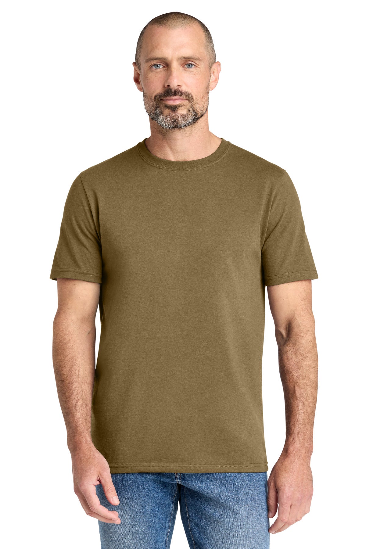 Custom Embroidered Volunteer Knitwear T-Shirts  in Coyote Brown