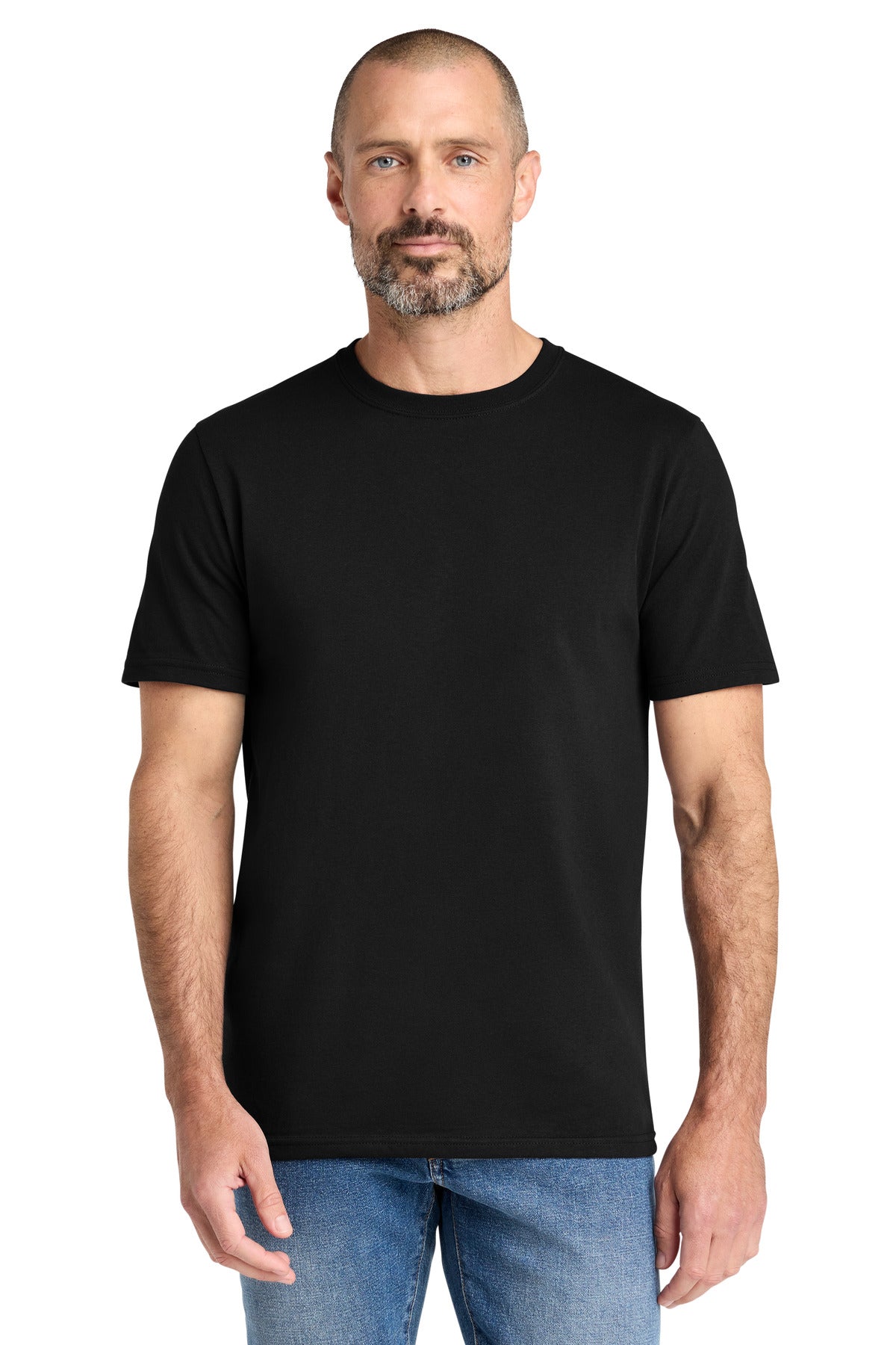 Custom Embroidered Volunteer Knitwear T-Shirts  in Deep Black