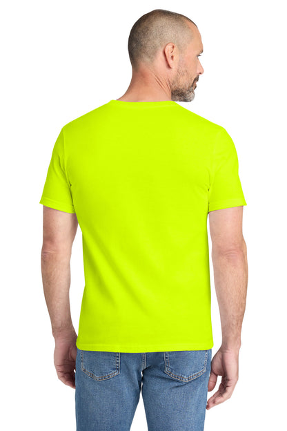 Custom Embroidered Volunteer Knitwear T-Shirts  in Safety Green