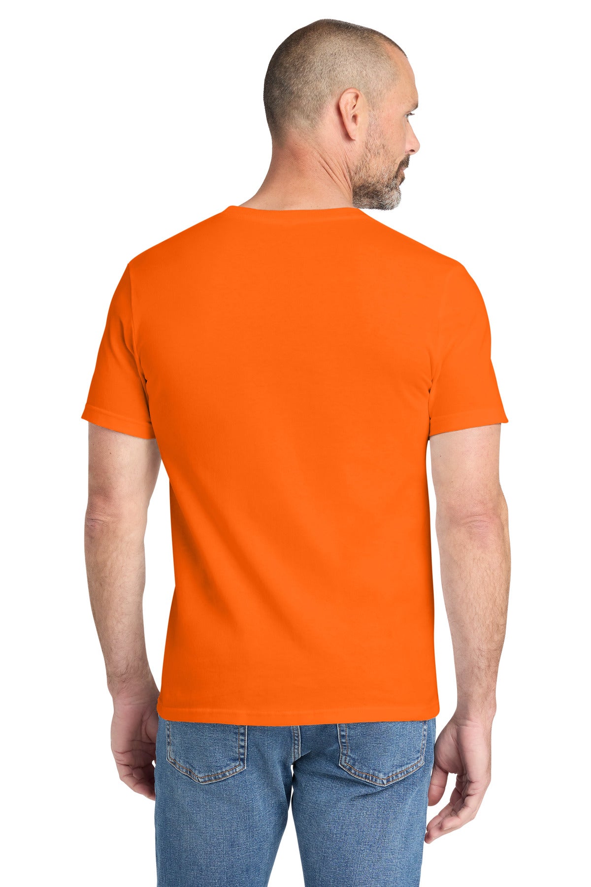 Custom Embroidered Volunteer Knitwear T-Shirts  in Safety Orange