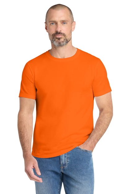 Custom Embroidered Volunteer Knitwear T-Shirts  in Safety Orange