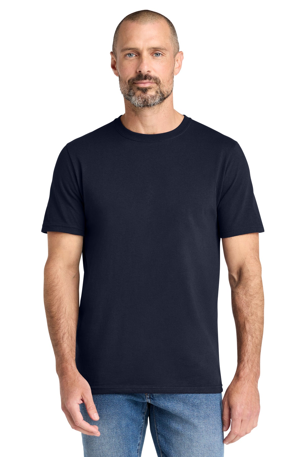 Custom Embroidered Volunteer Knitwear T-Shirts  in Strong Navy