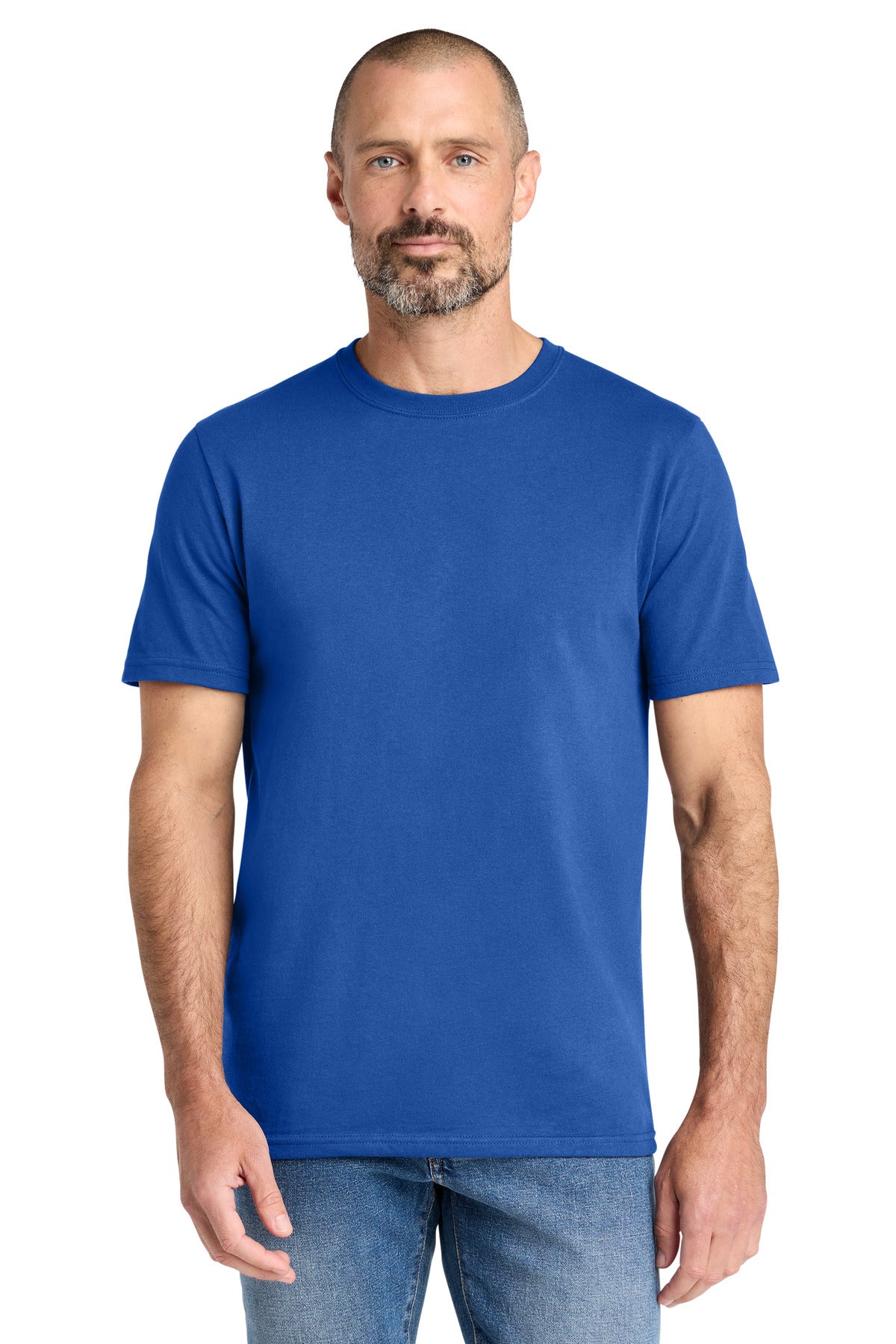 Custom Embroidered Volunteer Knitwear T-Shirts  in True Royal
