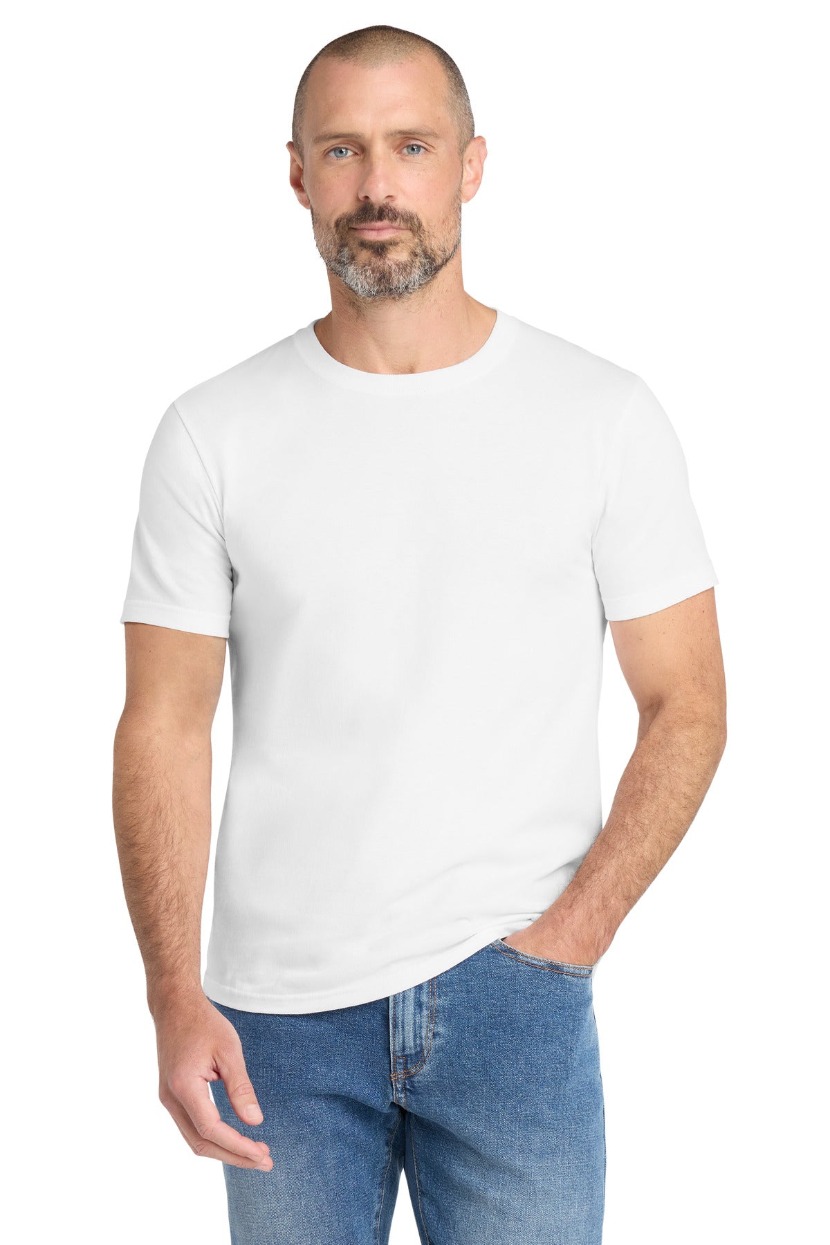 Custom Embroidered Volunteer Knitwear T-Shirts  in White