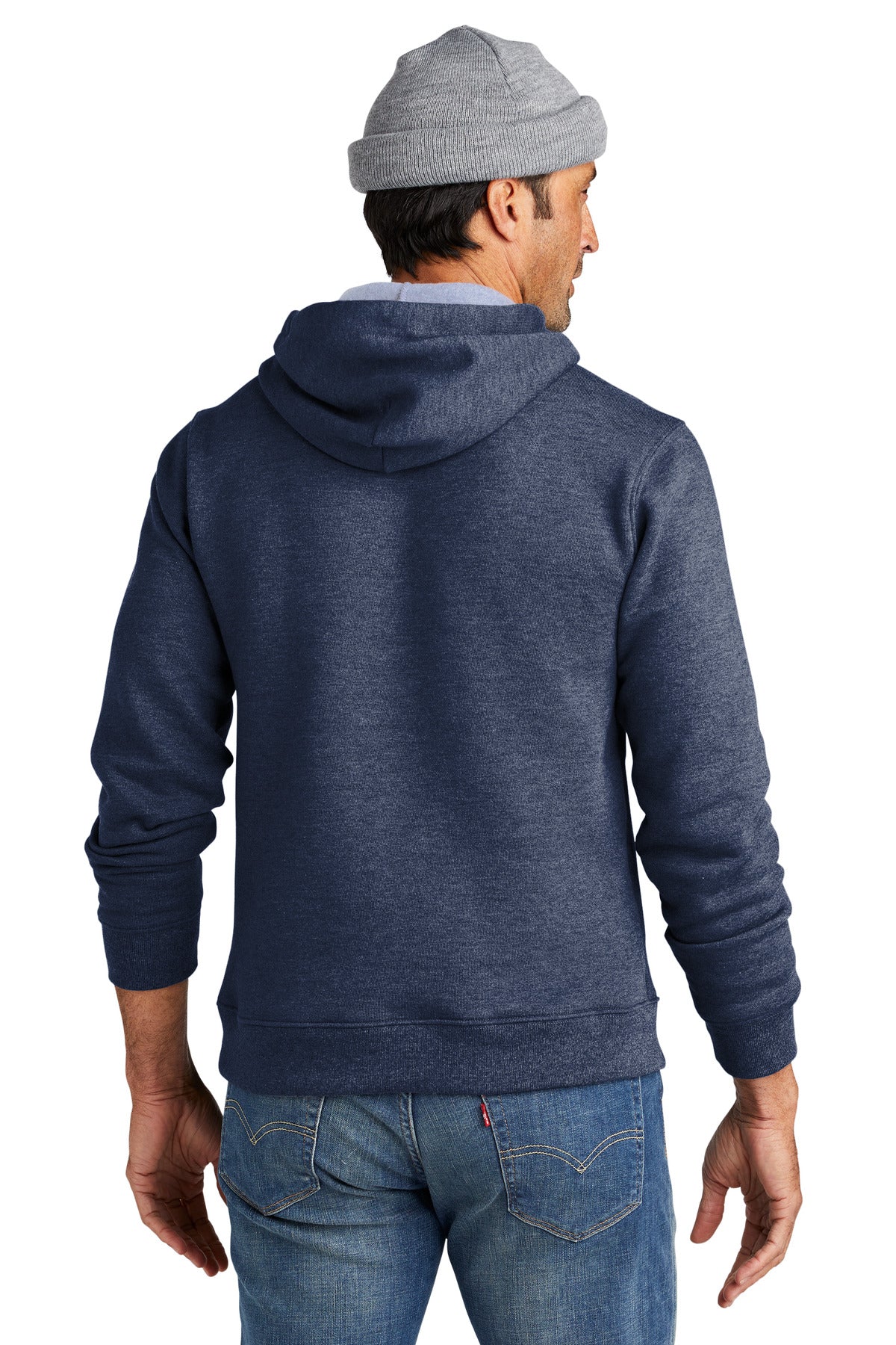 Custom Embroidered Volunteer Knitwear Chore Fleece Pullover Hoodie VL130H,Strong Navy Heather