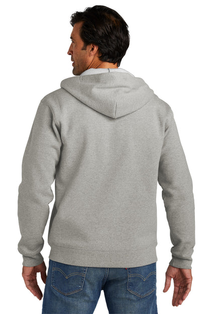 Custom Embroidered Volunteer Knitwear Chore Fleece Full-Zip Hoodie VL130ZH,Heather Grey