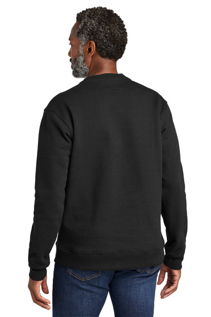 Custom Embroidered Volunteer Knitwear Chore Fleece Crewneck VL130,Deep Black