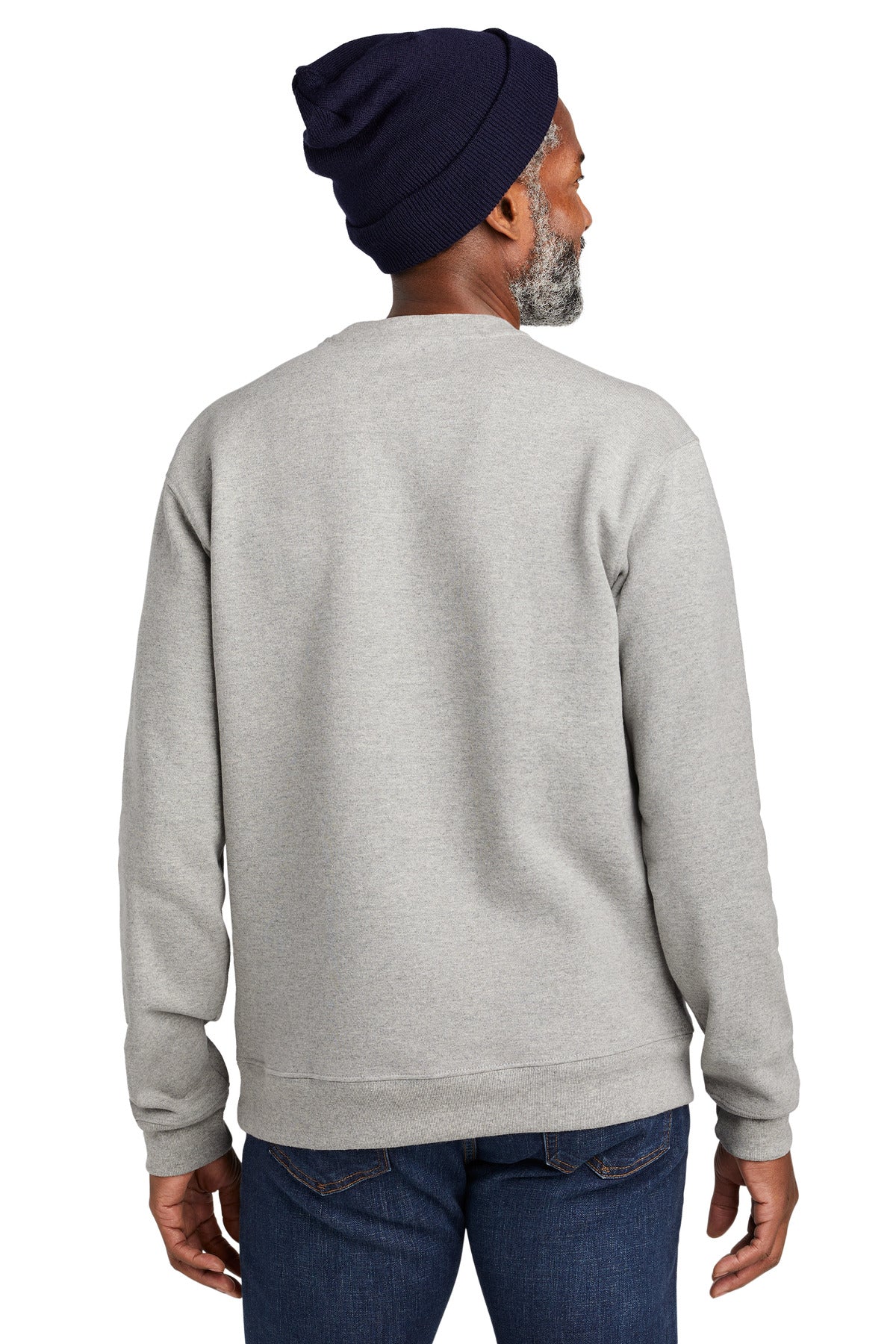 Custom Embroidered Volunteer Knitwear Chore Fleece Crewneck VL130,Heather Grey