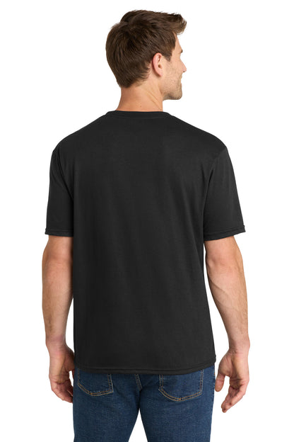 Custom Embroidered Volunteer Knitwear T-Shirts  in Deep Black Solid