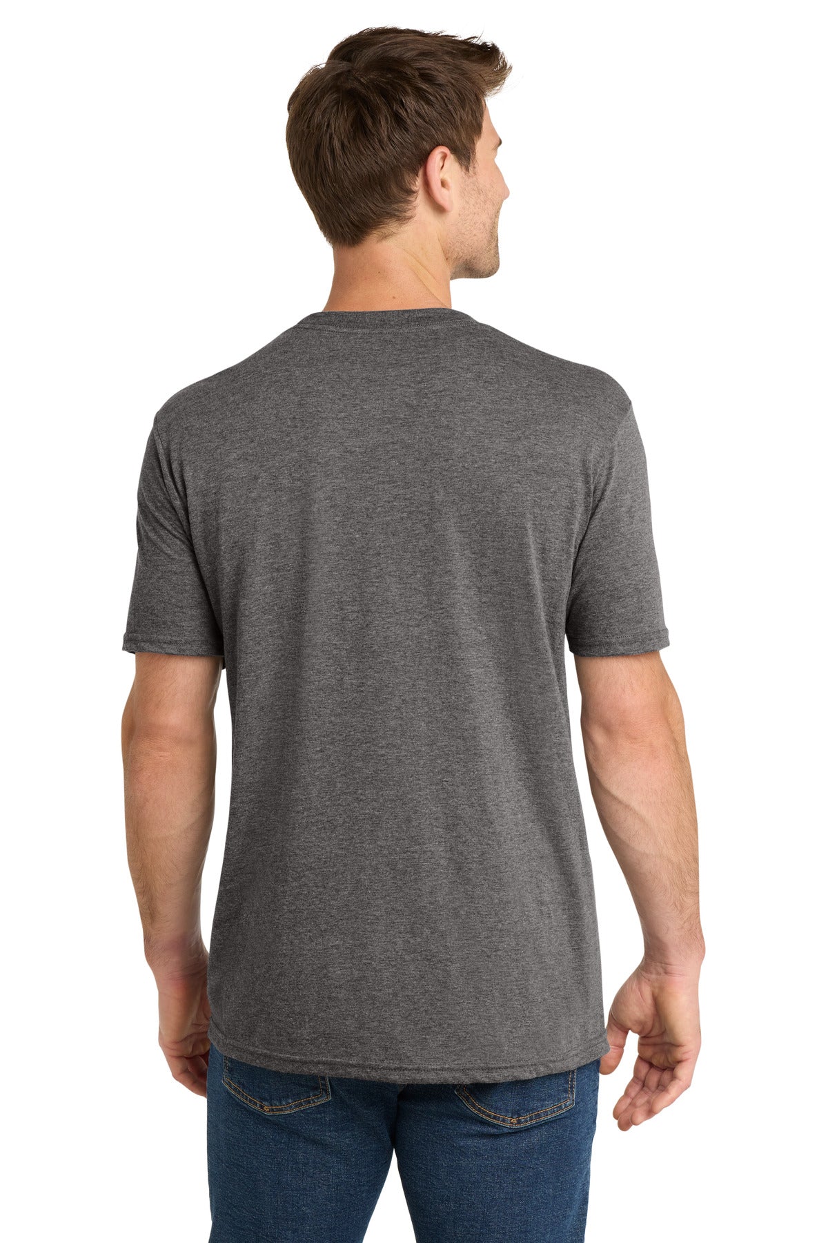 Custom Embroidered Volunteer Knitwear T-Shirts  in Heather Grey Steel