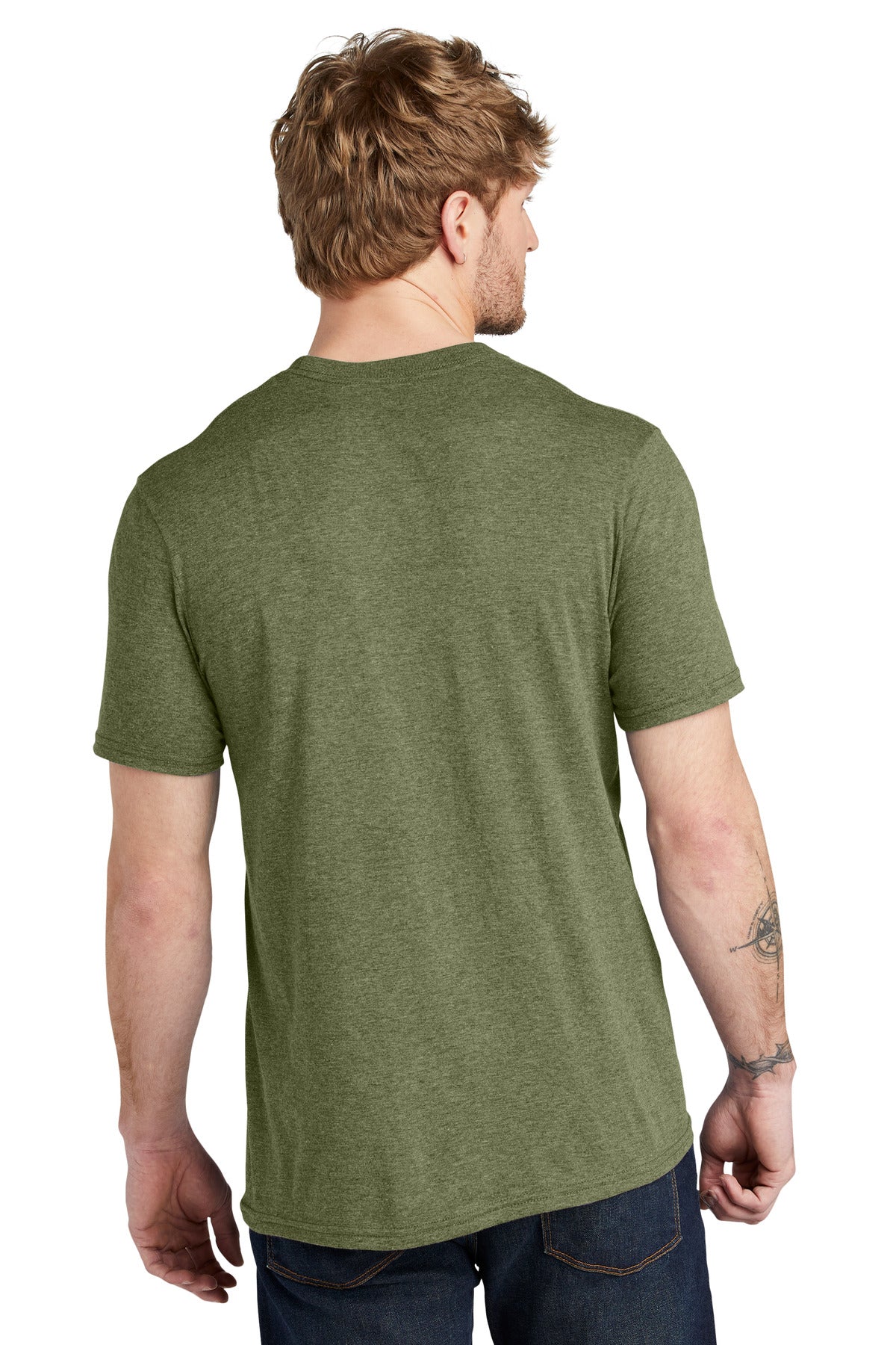 Custom Embroidered Volunteer Knitwear Tri Tee VL40,Military Green Heather