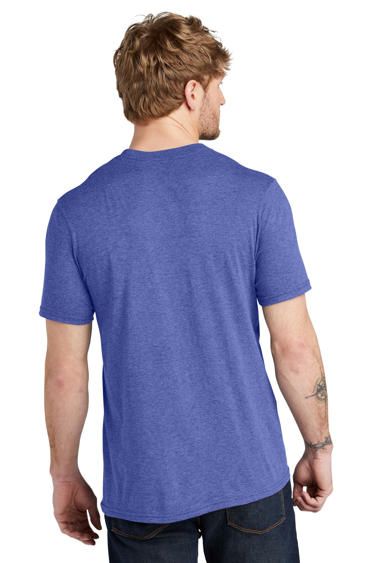 Custom Embroidered Volunteer Knitwear Tri Tee VL40,True Royal Heather