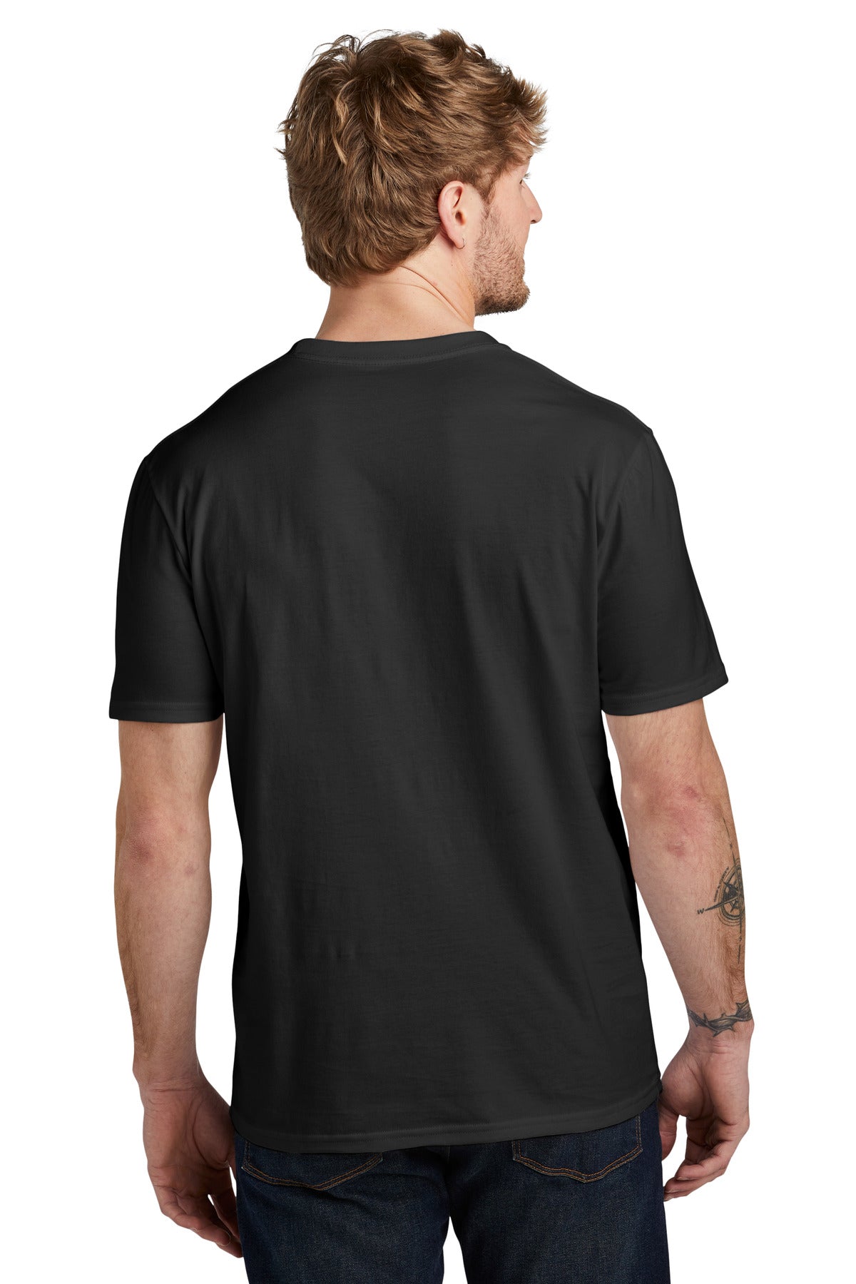 Custom Embroidered Volunteer Knitwear Daily Tee VL45,Deep Black