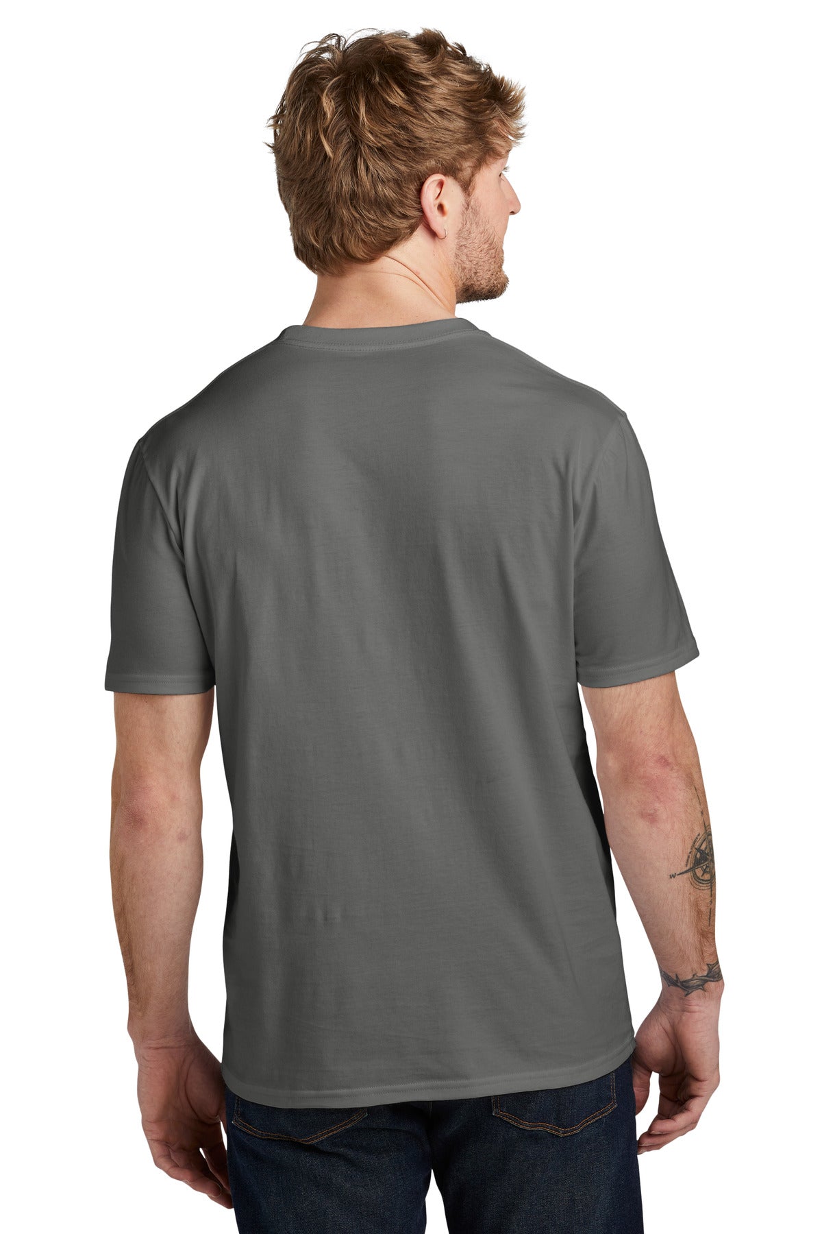 Custom Embroidered Volunteer Knitwear Daily Tee VL45,Grey Steel