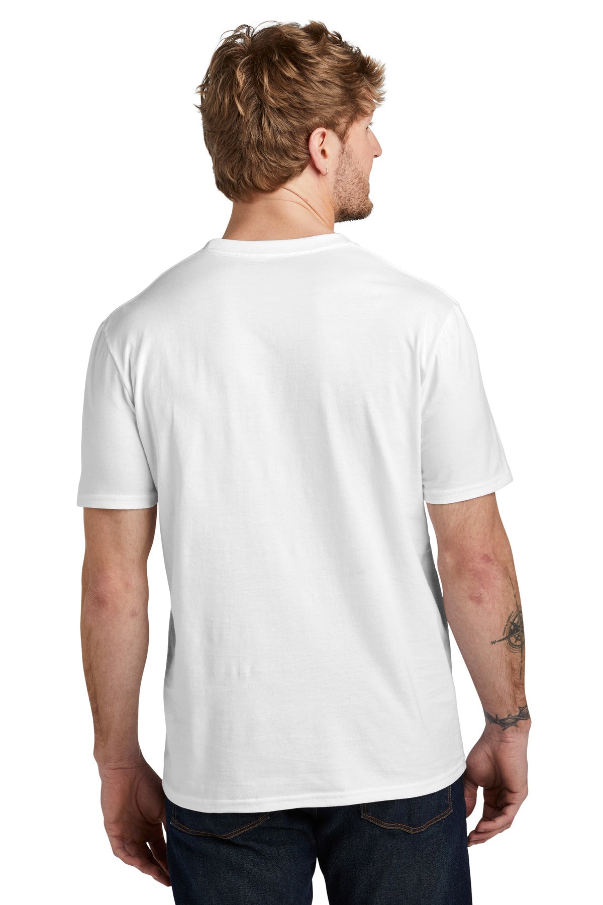 Custom Embroidered Volunteer Knitwear Daily Tee VL45,White