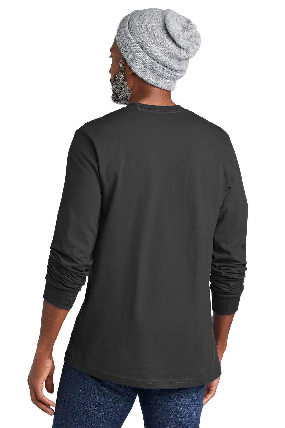 Custom Embroidered Volunteer Knitwear Chore Long Sleeve Tee VL60LS,Grey Steel