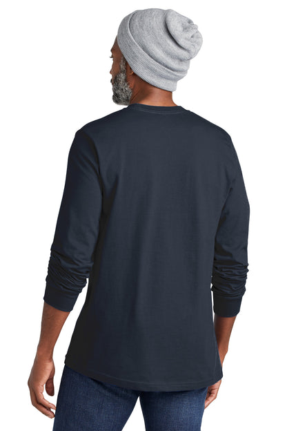Custom Embroidered Volunteer Knitwear Chore Long Sleeve Tee VL60LS,Strong Navy