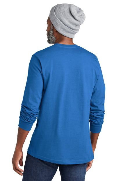 Custom Embroidered Volunteer Knitwear Chore Long Sleeve Tee VL60LS,True Royal